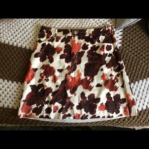 Cow print skirt